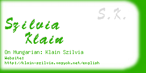 szilvia klain business card